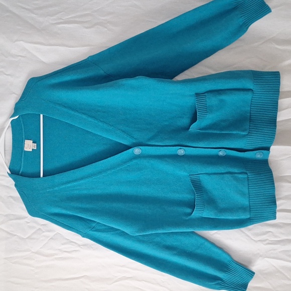 a new day Sweaters - Aqua Oversized Cardigan Knit, Cotton, sz 16, NWOT